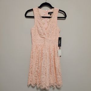 NWT Lulu's Lace Mini Dress in Pink